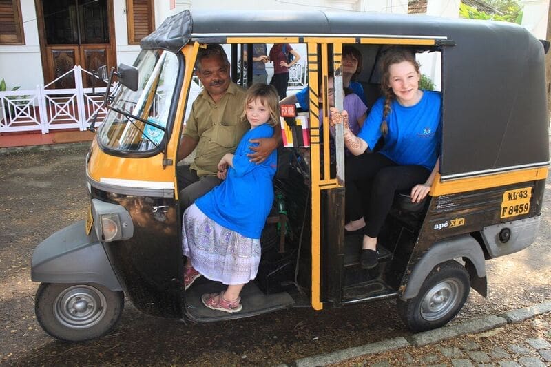 Family volunteering in India