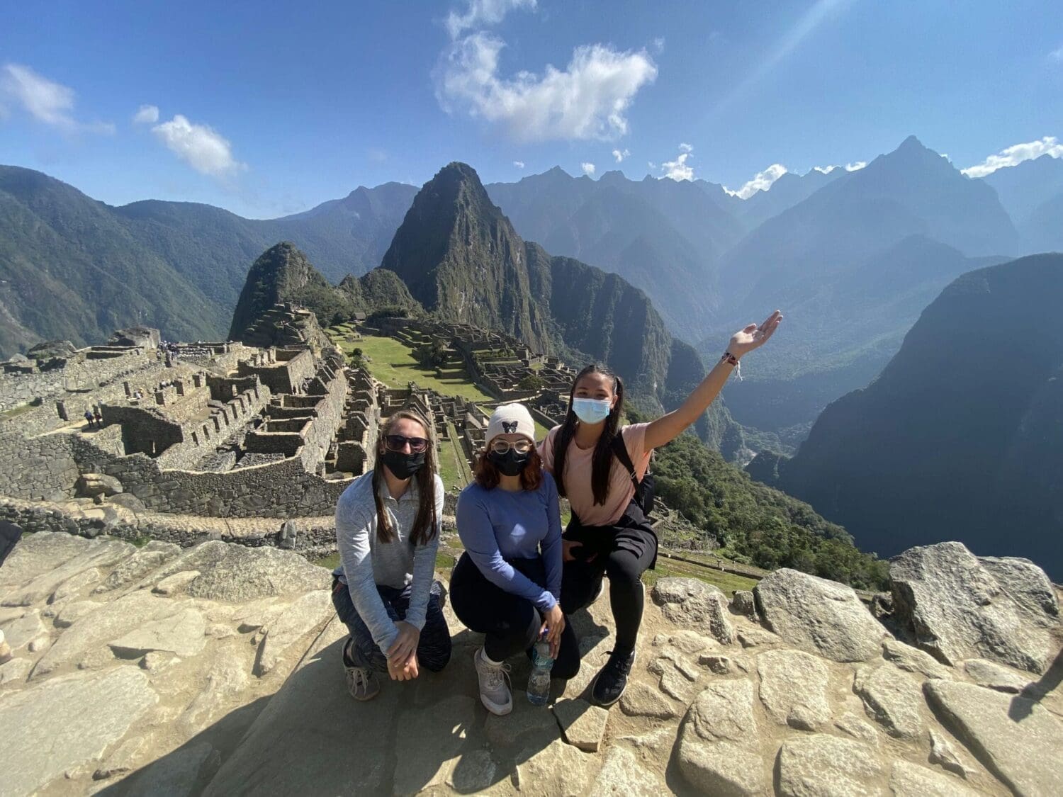 Volunteers at Macchu Picchu