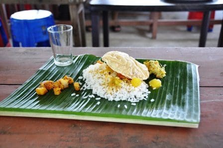 traditional Kerala Lunch on banana leaf