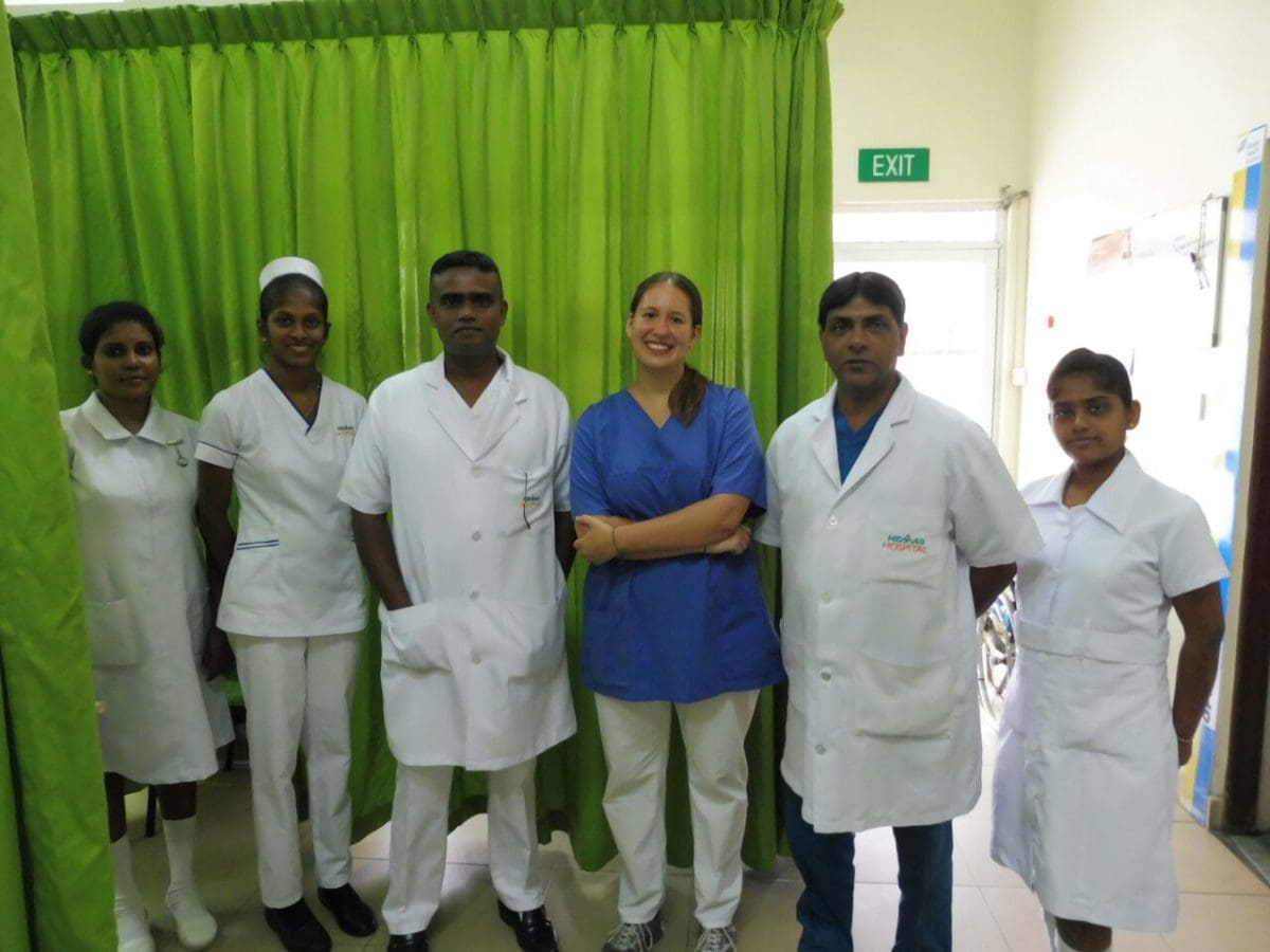 Medical Student with hospital staff