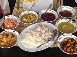 Typical Sri Lankan meal