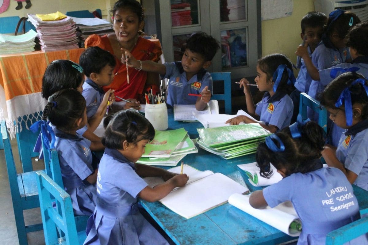 Primary school children in Sri Lanka